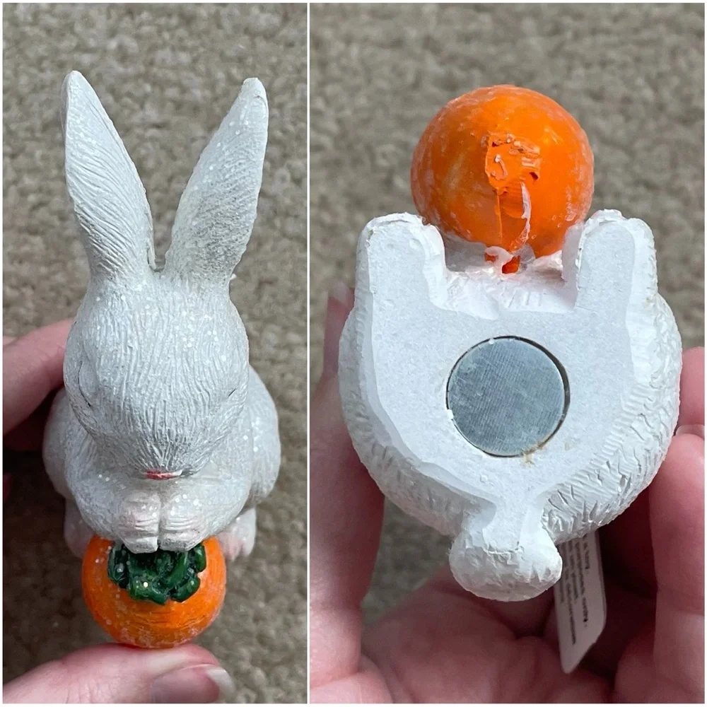 Bath & Body Works Glittery Bunny with Carrot Magnetic Candle Topper